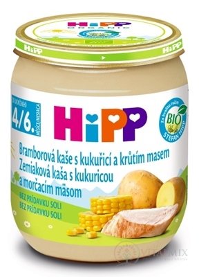 HiPP Příkrm Brambory s kukuřicí a krůtím masem Baby menu (od ukonč. 4. měsíce) 1x125 g