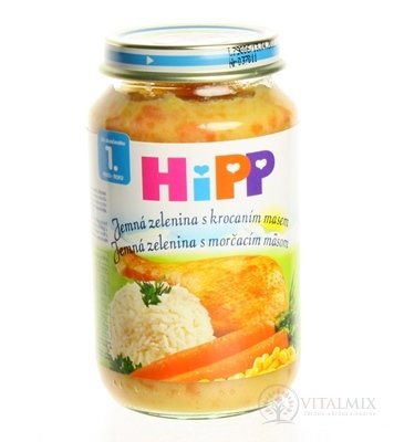 HiPP Příkrm Zelenina s krůtím masem dětské menu (od ukonč. 1. roku) 1x220 g