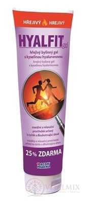 HYALFIT gel hřejivý bylinný gel s kys. hyaluronovou (25% zdarma), 1x150 ml