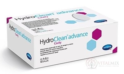 HydroClean advance Cavity polštářek na rány ovál (4x8 cm) 1x10 ks