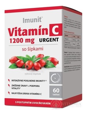 Imunit Vitamin C 1200 mg URGENT tbl s postupným uvolňováním 1x60 ks
