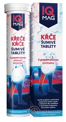 IQ MAG KŘEČE šumivé tablety s grapefruitovou příchutí 1x20 ks