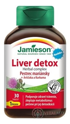 JAMIESON ostropestřec mariánský LIVER DETOX tbl bylinný komplex s artyčoky a kurkumou 1x30 ks