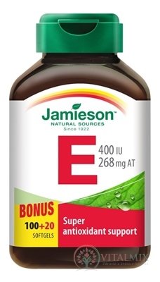 JAMIESON VITAMIN E 400IU cps 100 + 20 zdarma (120 ks)