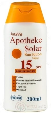 JutaVit Apotheke Solar Sun lotion 15 SPF opalovací mléko 1x200 ml