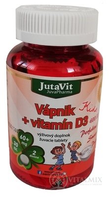 JutaVit Vápník + vitamín D3 Kids žvýkací tablety 1x30 ks