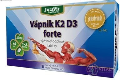 JutaVit Vápník K2 D3 forte tbl 1x60 ks