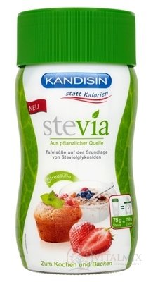 KANDISIN Stevia práškové stolní sladidlo, rostlinné (PET) 1x75 g