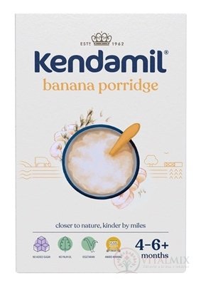 KENDAMIL Mléčná kaše s banánem (od ukonč. 4.-6. měsíce) 1x150 g