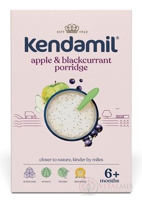 KENDAMIL Mléčná kaše s jablkem a černým rybízem (od ukonč. 6. měsíce) 1x150 g