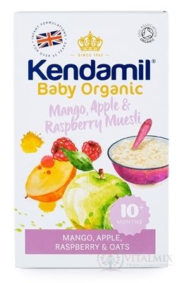 Kendama Organic, BIO Ovesná kaše s ovocem (mango, jablko, malina) obilná (od ukonč. 10.mediaca) 1x150 g