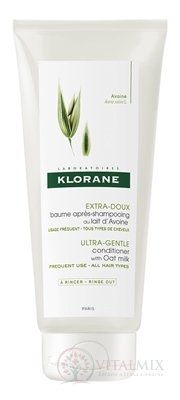 KLORANE BAUME Après shampooing AU LAIT D&#39;Avoine balzám na vlasy s ovesným mlékem, velmi jemný, 1x200 ml