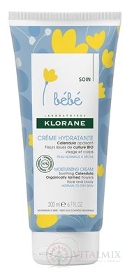 KLORANE BEBE Creme Hydratante (inovace 2018) hydratační krém na obličej a tělo 1x200 ml