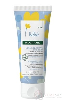 KLORANE BEBE Creme NUTRITIVE COLD CREAM (inovace 2018) výživný krém 1x40 ml