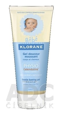KLORANE BEBE GEL Douce Moussan (PHYSIOCALENDULINE) jemný pěnivý gel na tělo a vlasy 1x200 ml