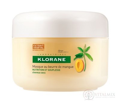 KLORANE Mangue MASQUE - suché a poškozené vlasy výživná obnovující maska s mangovým máslem 1x150 ml