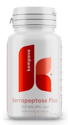kompava Serrapeptase Plus 250 000 SPU cps (pro zvířata) 1x90 ks