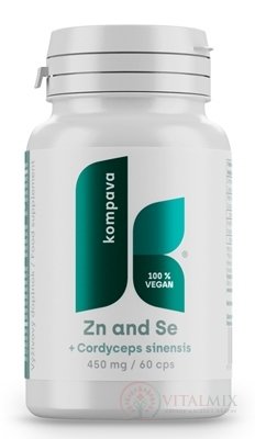 kompava ZINEK a SELEN + Cordyceps sinensis cps 1x60 ks