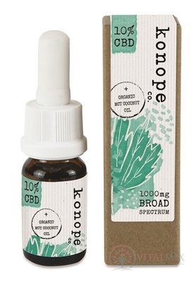 konopí co. 10% + ORANICKÝ MCT KOKOSOVÝ OLEJ 1x10 ml