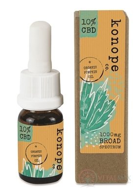 konopí co. 10% + ORGANICKÝ dýňovým olejem 1x10 ml