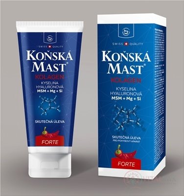 KOŇSKÁ MAST s kolagenem FORTE hřejivá masážní gel, 1x200 ml