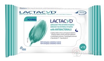 LACTACYD with ANTIBACTERIALS ubrousky na intimní hygienu 1x15 ks