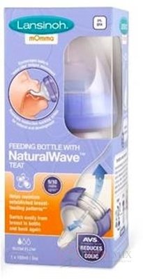 Lansinoh Kojenecká láhev s NaturalWave dudlíkem 1x160 ml