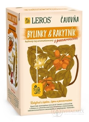 LEROS Čajovna BYLINKY A RAKYTNÍK s pomerančem bylinný čaj, nálevové sáčky 20x2 g (40 g)