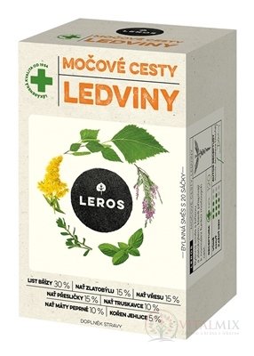 LEROS MOČOVÉ CESTY, LEDVINY nálevové sáčky (inů. 2021) 20x1,5 g (30 g)