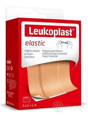 Leukoplast ELASTIC náplast na rány 6cm x 1m, pás (inov.2020 / 2021) 1x1 ks