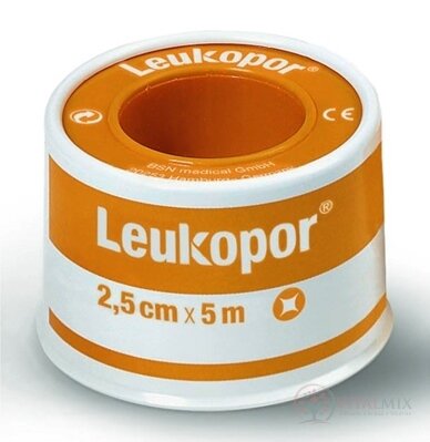 LEUKOPOR náplast na cívce, 2,5cm x 5m, 1x1 ks