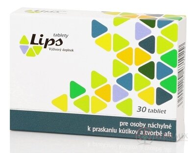 Lips tablety tbl, při náchylnosti na popraskané koutky a afty 1x30 ks