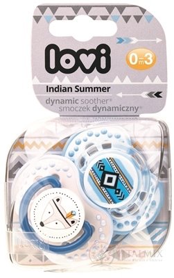 LOVI Dynamický utišující dudlík Indian Summer (0-3m) Boy, 1x2 ks