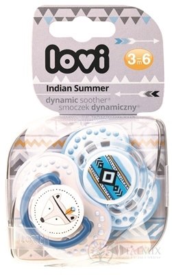 LOVI Dynamický utišující dudlík Indian Summer (3-6m), Boy, 1x2 ks