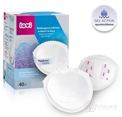 LOVI Tampony laktační Discreet Elegance jednorázové, Gel Action - super absorpční, 1x40 ks