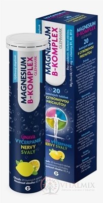 Magnesium B-Komplex Glenmark šumivé tablety s citrónovou příchutí 1x20 ks