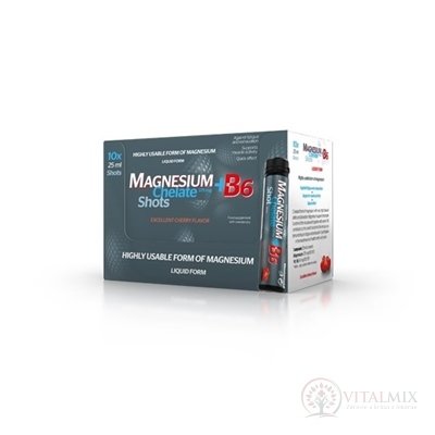 MAGNESIUM chelát + B6 cherry SALUTEM ampule na pití s višňovou příchutí (á 25 ml) 1x10 ks