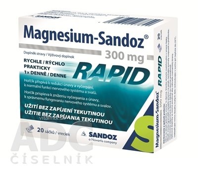 Magnesium Sandoz 300 mg RAPID gra por 1x20 ks