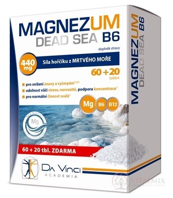 MAGNEZUM DEAD SEA - DA VINCI tbl 60 + 20 zdarma (80 ks)