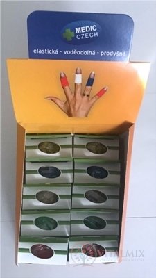 MEDIC Bandáž Finger Karton Mix 2,5cm x 4,5m, náplast elastická (rychloobvaz), 5 barev po 2 ks, 1x1 set