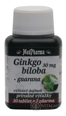 MedPharma GINKGO BILOBA + GUARANA tbl 30 + 7 zdarma (37 ks)