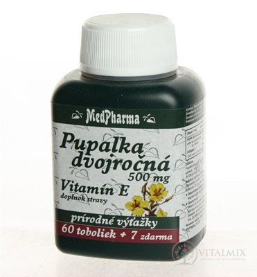 MedPharma PUPALKA DVOULETÁ 500mg, VITAMIN E cps 60 + 7 zdarma (67 ks)