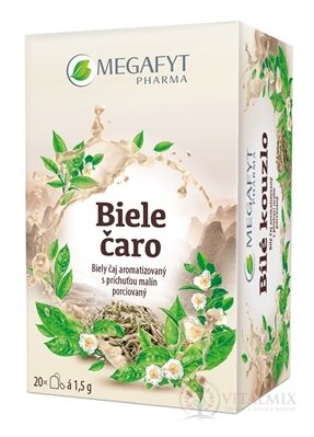 MEGAFYT Bílé kouzlo bílý čaj s příchutí malin 20x1,5 g (30 g)