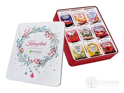 MEGAFYT ČAROVNÁ kolekce čajů plechová krabice (9 druhů po 8 sáčků, 72 ks) 1x130 g