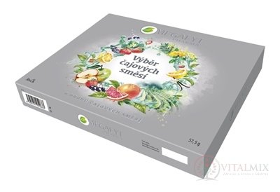 MEGAFYT Kazeta Výběr čajových směsí 6 druhů po 5 sáčků (30 sáčků) 1x57,5 g