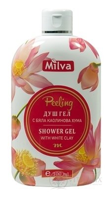 Milva SPRCHOVÝ GEL PEELING (Shower gel WHITE CLAY) 1x300 ml