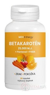 MOVit Betakaroten 25.000 IU+Panthenol+PABA PREMIUM cps 1x90 ks