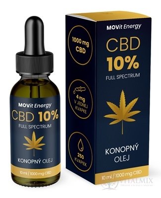 MOVit CBD 10% Full Spectrum KONOPNÝ OLEJ 1x10 ml