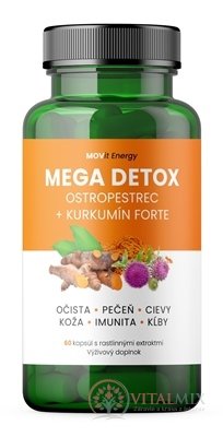 MOVit Mega Detox Ostropestřec + Kurkumin FORTE cps 1x60 ks