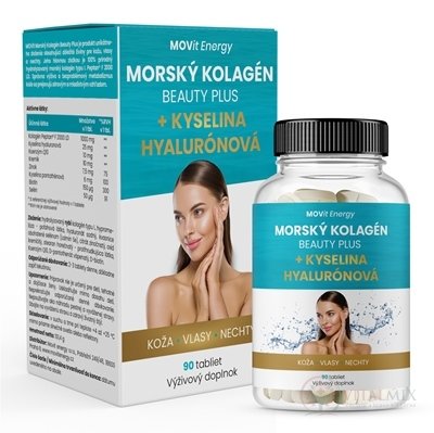 MOVit Mořský Kolagen Beauty Plus tbl (+ kyselina hyaluronová) 1x90 ks